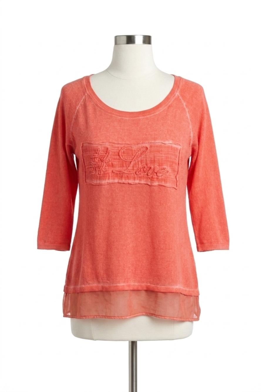 NEW ANGEL love top in coral